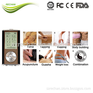 REC-208B Mini tens digital massager electronic pulse massager with slipper
